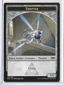 MTG Thopter Ravnica Allegiance (RNA) Token Magic Card #011/013 Unplayed - Image 1