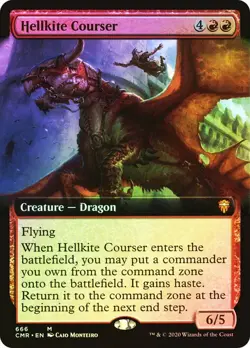 1X NM Hellkite Courser Foil Extended Art Commander Legends - Image 1