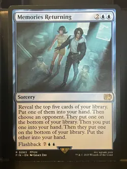 Memories Returning #63 NM/M Final Fantasy MTG Magic Blue Rare Card FFVIII FF8 - Image 1