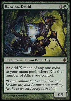 1x Harabaz Druid Worldwake MtG Magic Green Rare 1 x1 Card Cards - Image 1