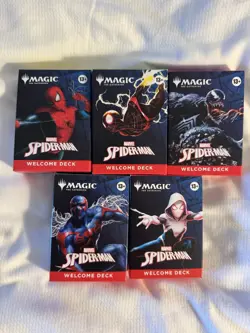 SDCC 2025 HASBRO MAGIC THE GATHERING SPIDER-MAN WELCOME DECK SET OF 5 - Image 2