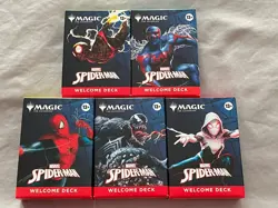 SDCC 2025 HASBRO MAGIC THE GATHERING SPIDER-MAN WELCOME DECK SET OF 5 - Image 4