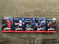 SDCC 2025 HASBRO MAGIC THE GATHERING SPIDER-MAN WELCOME DECK SET OF 5 - Image 1