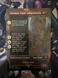 MTG Final Fantasy Summon: Esper Valigarmanda Rare Borderless Near Mint - Image 2