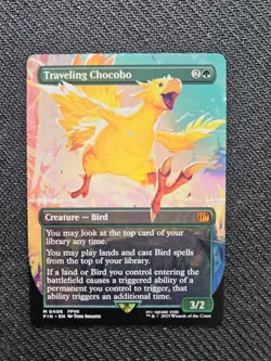Traveling Chocobo M0406 (Borderless) Final Fantasy MTG Regular - Non Foil - Image 3
