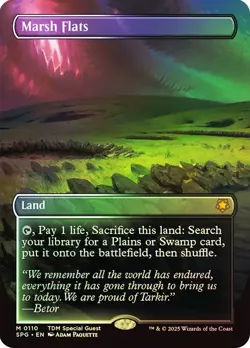 MTG English Marsh Flats (Borderless Foil) Special Guests NM/M+ Modern Fetch Land - Image 2