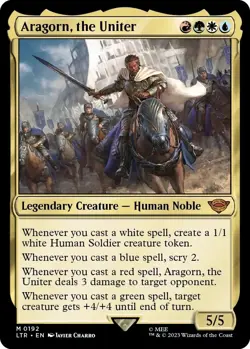 MTG Aragorn, the Uniter Lord of the Rings Mythic Rare Legendary - Human NM - Image 2