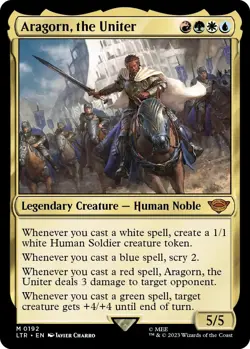 MTG Aragorn, the Uniter Lord of the Rings Mythic Rare Legendary - Human NM - Image 5
