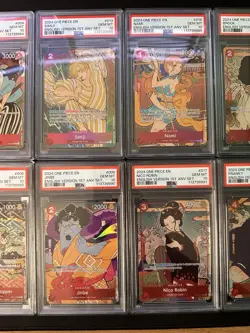 2024 One Piece Card Game English 1st Anniversary Sequential PSA 10 Set - Image 3