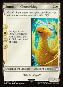 4 x Summon: Choco/Mog - Foil - Final Fantasy - NM-Mint - MTG - Image 1