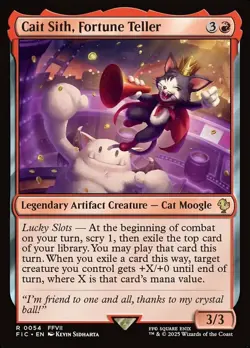 4 x Cait Sith, Fortune Teller - Commander: Final Fantasy - NM-Mint - MTG - Image 2