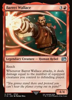 1 x Barret Wallace - Foil - Final Fantasy - Light Play - MTG - Image 2