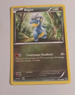 Bagon Pokemon Card HP 60 2015  54/108 Regular - Image 1