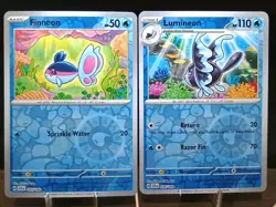Finneon 035/142 & Lumineon 036/142 Stellar Crown Reverse Holo Pokemon Cards - Image 19