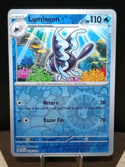 Finneon 035/142 & Lumineon 036/142 Stellar Crown Reverse Holo Pokemon Cards - Image 5