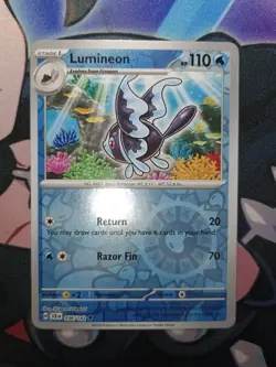 Finneon 035/142 & Lumineon 036/142 Stellar Crown Reverse Holo Pokemon Cards - Image 9