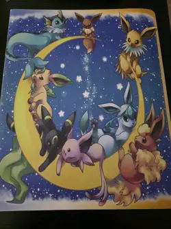 Pokemon Trading Cards 9-Pocket Binder Pikachu Eeveelution Eevee Vaporeon Espeon - Image 1