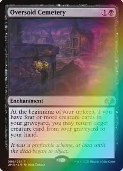 MTG - Oversold Cemetery - Foil - DMR 096/261 - Dominaria Remastered - Rare Magic - Image 1