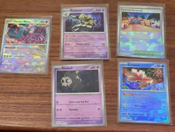 Poke Ball 5 Card Lot Prismatic Evolutions Holo Pokemon TCG - Image 1