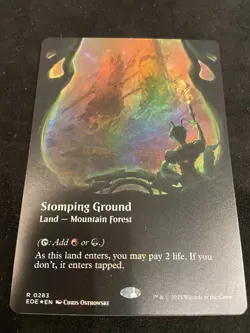 Stomping Ground *BORDERLESS FOIL* #283- Edge of Eternities - MTG - Image 1
