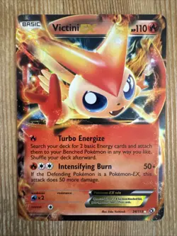 Pokemon TCG - Victini EX 24/113 Ultra Rare Holo Card Legendary Treasures DMG - Image 1