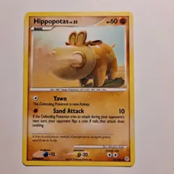 Hippopotas Pokemon Card Lv 23  Hp 60  2007 51/130 - Image 1