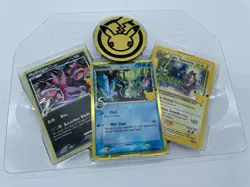 Pokemon Celebrations Hydreigon C, Mimiku, & Light Toxtricity Promo Cards & Coin - Image 1