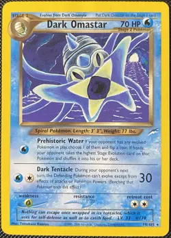 Dark Omastar 19/105 Neo Destiny Regular - PokÃ©mon Card - Image 1