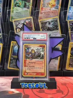 Pokemon Card Entei EX Unseen Forces Gold Star PSA 8.5 - Image 1