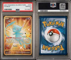2021 PokÃ©mon Celebrations Mew Full Art Holo Card #025/025 PSA 10 - Image 3