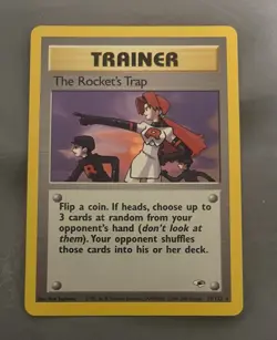 The Rocketâ€™s Trap Holo 19/132 Pokemon Card Gym Heroes Vintage 2000 Nm- - Image 4
