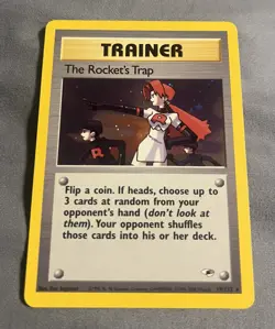 The Rocketâ€™s Trap Holo 19/132 Pokemon Card Gym Heroes Vintage 2000 Nm- - Image 5