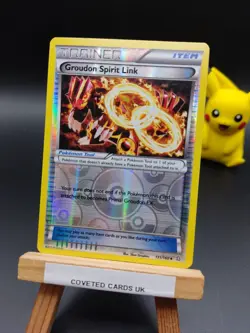 131/160 Groudon Spirit Link Reverse Holo Primal Clash Pokémon TCG Card 2015 - Image 2