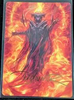 MTG Sauron, the Dark Lord Art Card - Gold-Stamped Signature, NM - Image 1