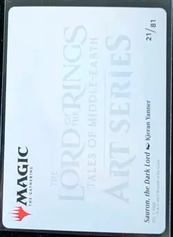MTG Sauron, the Dark Lord Art Card - Gold-Stamped Signature, NM - Image 2
