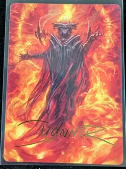 MTG Sauron, the Dark Lord Art Card - Gold-Stamped Signature, NM - Image 3