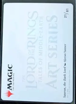 MTG Sauron, the Dark Lord Art Card - Gold-Stamped Signature, NM - Image 4