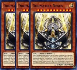 Yugioh - Dogmatika Nexus x 3 - 1st Edition NM - Plus Free Holographic Card - Image 2