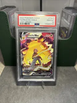 Pokemon TCG Pikachu VMAX Lost Origin Trainer Gallery TG17/TG30 PSA 10 - Image 1