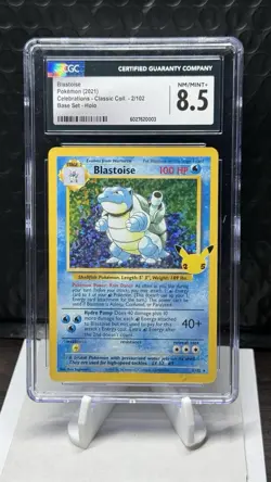 Pokemon Celebrations Classic Collection Blastoise 2/102 CGC 8.5 - Image 1
