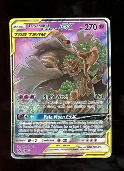 Trevenant & Dusknoir GX SM217 S&M Black Star Promo Pokemon Card Tag Team - Image 1