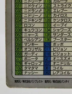 Special Checklist Bandai File No.000 1997 HP Japanese Pokemon Carddass - Image 10