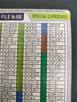 Special Checklist Bandai File No.000 1997 HP Japanese Pokemon Carddass - Image 16
