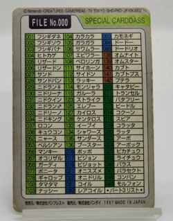 Special Checklist Bandai File No.000 1997 HP Japanese Pokemon Carddass - Image 26