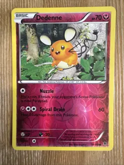 Dedenne 70/119 XY Phantom Forces REVERSE HOLO Pokemon LP - Image 1