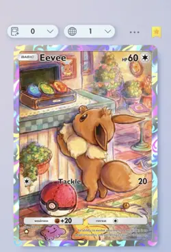 Pokemon TCG Pocket Eevee Full Art DIGITAL CARD - Image 2