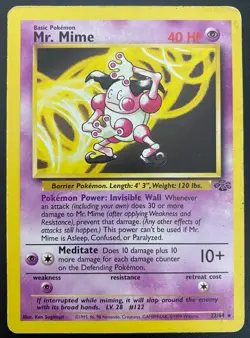 Mr. Mime 22/64 Rare Jungle Set Unlimited | LP | Pokemon TCG Card - Image 1