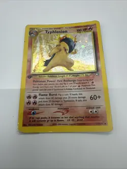 Pokemon Typhlosion 17/111 Neo Genesis 1st Edition English Holo RED DOT Poor - Image 1
