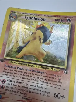Pokemon Typhlosion 17/111 Neo Genesis 1st Edition English Holo RED DOT Poor - Image 4