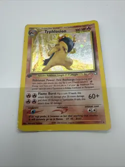 Pokemon Typhlosion 17/111 Neo Genesis 1st Edition English Holo RED DOT Poor - Image 8